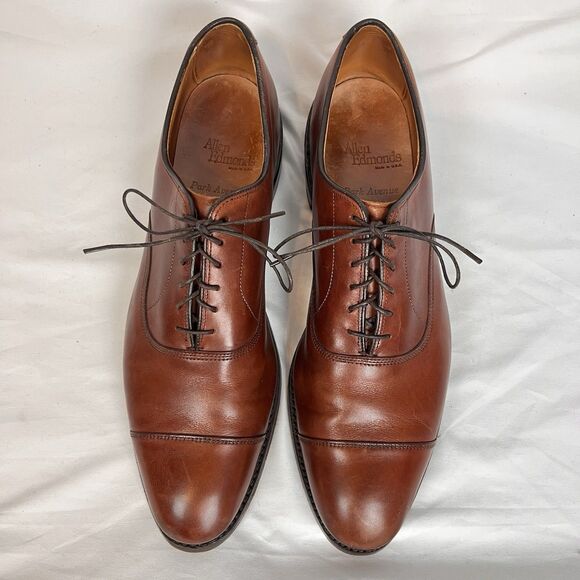 ALLEN EDMONDS Park Avenue Men\'s Brown Leather Cap Toe Oxford US 13AA Made in USA main image 8